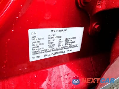 Zdjęcie 12 z 12 samochodu: 2024 TESLA MODEL Y VIN:7SAYGDEF6RF046078 - miniatura