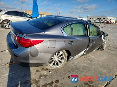 Trzecie zdjęcie samochodu z tyłu: 2014 INFINITI Q50 PREMIUM VIN:JN1BV7AP0EM693444 - miniatura