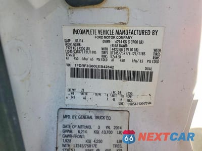 Zdjęcie 12 z 12 samochodu: 2014 FORD F350 SUPER DUTY VIN:1FDRF3G60EEB42842 - miniatura