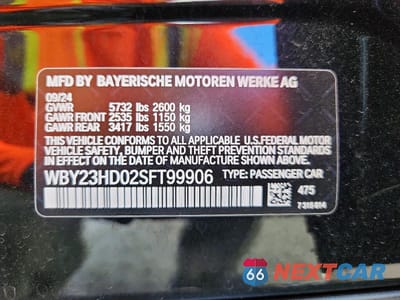 Zdjęcie 12 z 12 samochodu: 2025 BMW I4 EDRIVE 40 VIN:WBY23HD02SFT99906 - miniatura