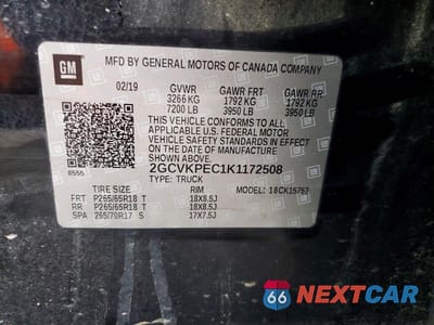 Zdjęcie 12 z 12 samochodu: 2019 CHEVROLET SILVERADO LD K1500 LT VIN:2GCVKPEC1K1172508 - miniatura