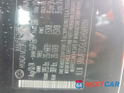 Zdjęcie 12 z 12 samochodu: 2025 HYUNDAI SANTA FE SEL VIN:5NMP2DGL4SH069096 - miniatura