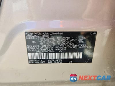 Zdjęcie 13 z 14 samochodu: 2007 TOYOTA RAV4 BASE VIN:JTMBD35V475078698 - miniatura