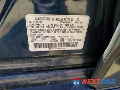 Zdjęcie 12 z 12 samochodu: 2006 INFINITI G35 BASE VIN:JNKCV51E86M505368 - miniatura