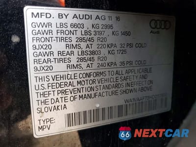 Zdjęcie 13 z 13 samochodu: 2017 AUDI Q7 PRESTIGE VIN:WA1VAAF73HD037930 - miniatura