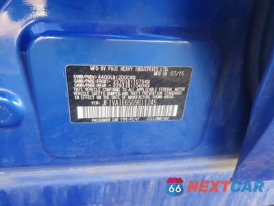 Zdjęcie 12 z 12 samochodu: 2016 SUBARU WRX PREMIUM VIN:JF1VA1E65G9811245 - miniatura