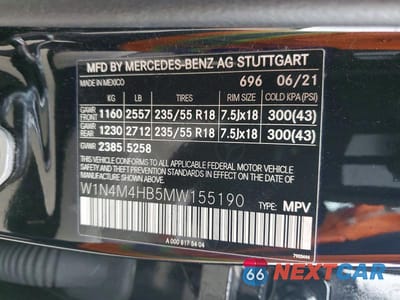 Zdjęcie 13 z 13 samochodu: 2021 MERCEDES-BENZ GLB 250 4MATIC VIN:W1N4M4HB5MW155190 - miniatura