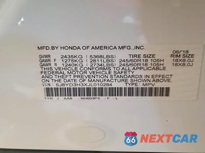 Zdjęcie 14 z 14 samochodu: 2018 ACURA MDX VIN:5J8YD3H3XJL010284 - miniatura