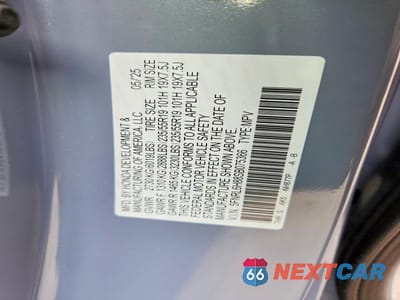 Zdjęcie 13 z 13 samochodu: 2025 HONDA ODYSSEY TOURING VIN:5FNRL6H88SB075366 - miniatura
