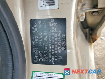 Zdjęcie 12 z 13 samochodu: 2003 HYUNDAI ELANTRA GLS VIN:KMHDN45D03U567565 - miniatura