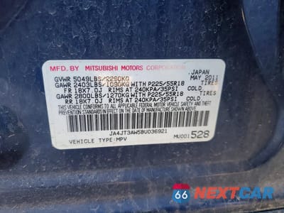 Zdjęcie 14 z 15 samochodu: 2011 MITSUBISHI OUTLANDER SE VIN:JA4JT3AW5BU036921 - miniatura