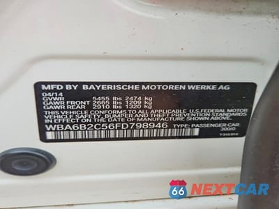 Zdjęcie 12 z 12 samochodu: 2015 BMW 650 I GRAN COUPE VIN:WBA6B2C56FD798946 - miniatura