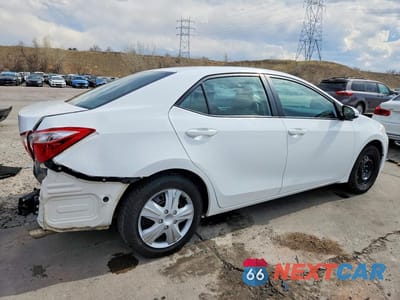 Trzecie zdjęcie samochodu z tyłu: 2016 TOYOTA COROLLA LE VIN:2T1BURHE3GC671406 - miniatura
