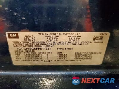 Zdjęcie 12 z 12 samochodu: 2015 GMC SIERRA K2500 SLE VIN:1GT12YEG6FF511351 - miniatura