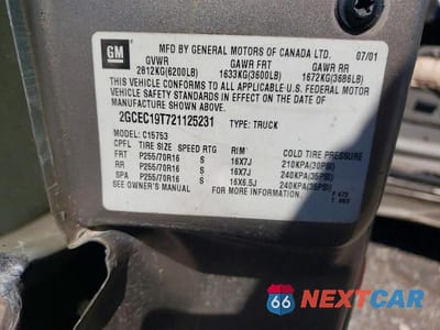 Zdjęcie 13 z 13 samochodu: 2002 CHEVROLET SILVERADO C1500 VIN:2GCEC19T721125231 - miniatura