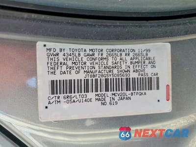 Zdjęcie 13 z 14 samochodu: 2000 LEXUS ES 300 BASE VIN:JT8BF28G5Y5085693 - miniatura