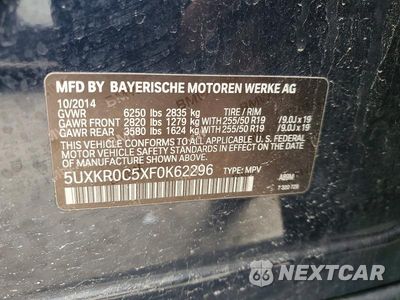Zdjęcie 13 z 13 samochodu: 2015 BMW X5 XDRIVE35I VIN:5UXKR0C5XF0K62296 - miniatura