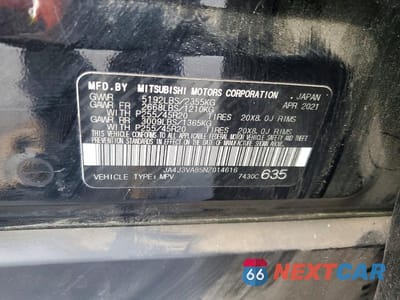 Zdjęcie 13 z 13 samochodu: 2022 MITSUBISHI OUTLANDER SEL VIN:JA4J3VA85NZ014616 - miniatura