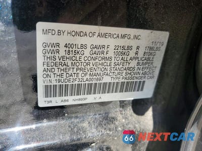 Zdjęcie 12 z 12 samochodu: 2020 ACURA ILX VIN:19UDE2F32LA001697 - miniatura