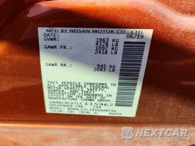 Zdjęcie 13 z 13 samochodu: 2020 NISSAN ALTIMA 2.5 SR VIN:1N4BL4CV7LC115962 - miniatura