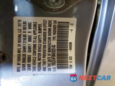 Zdjęcie 12 z 13 samochodu: 2019 HONDA INSIGHT EX VIN:19XZE4F56KE025143 - miniatura