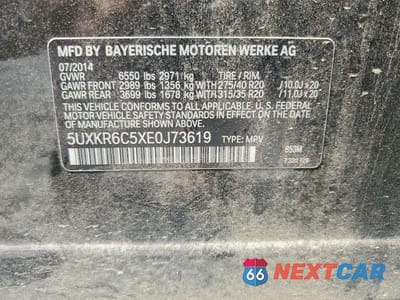 Zdjęcie 13 z 13 samochodu: 2014 BMW X5 XDRIVE50I VIN:5UXKR6C5XE0J73619 - miniatura