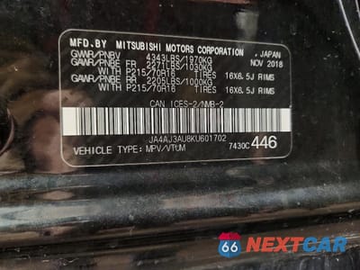 Zdjęcie 14 z 14 samochodu: 2019 MITSUBISHI RVR SE VIN:JA4AJ3AU8KU601702 - miniatura