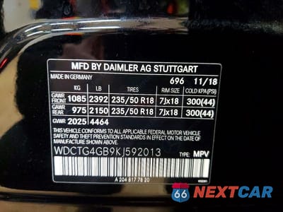 Zdjęcie 13 z 13 samochodu: 2019 MERCEDES-BENZ GLA 250 4MATIC VIN:WDCTG4GB9KJ592013 - miniatura