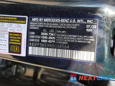 Zdjęcie 14 z 14 samochodu: 2024 MERCEDES-BENZ GLS 450 4MATIC VIN:4JGFF5KE9RB038564 - miniatura
