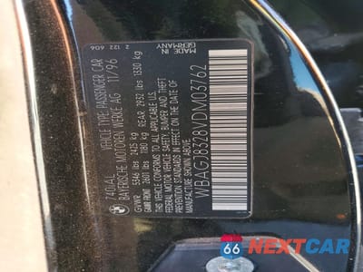 Zdjęcie 12 z 12 samochodu: 1997 BMW 740 IL VIN:WBAGJ8328VDM03762 - miniatura