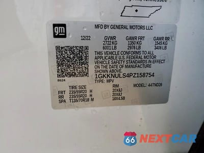 Zdjęcie 13 z 13 samochodu: 2023 GMC ACADIA SLT VIN:1GKKNULS4PZ158754 - miniatura