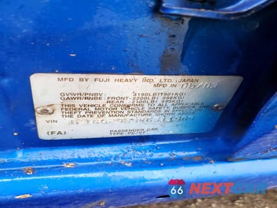 Zdjęcie 13 z 14 samochodu: 2004 SUBARU IMPREZA WRX VIN:JF1GG29694G811909 - miniatura