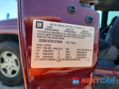 Zdjęcie 12 z 12 samochodu: 2002 CHEVROLET SILVERADO K1500 VIN:2GCEK19T421216069 - miniatura