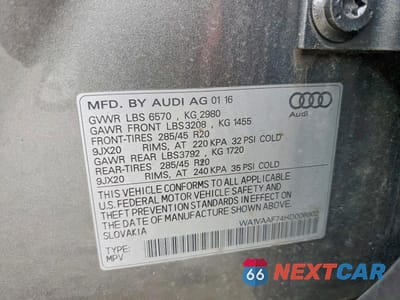 Zdjęcie 14 z 14 samochodu: 2017 AUDI Q7 PRESTIGE VIN:WA1VAAF74HD006802 - miniatura