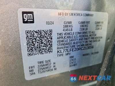 Zdjęcie 14 z 14 samochodu: 2024 CHEVROLET TRAX LS VIN:KL77LFE20RC213056 - miniatura