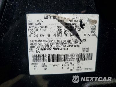 Zdjęcie 13 z 14 samochodu: 2013 FORD EDGE SE VIN:2FMDK3GC7DBB43931 - miniatura