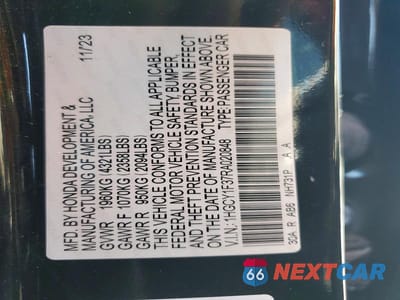 Zdjęcie 12 z 12 samochodu: 2024 HONDA ACCORD EX VIN:1HGCY1F37RA020848 - miniatura