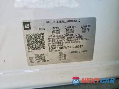 Zdjęcie 13 z 13 samochodu: 2018 BUICK ENCLAVE ESSENCE VIN:5GAERBKW2JJ216017 - miniatura