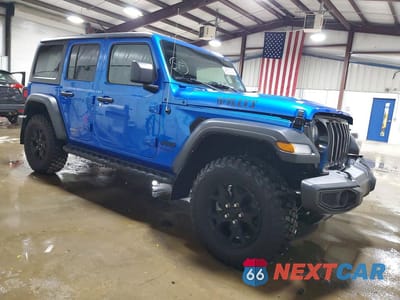 Czwarte zdjęcie samochodu z boku: 2021 JEEP WRANGLER UNLIMITED SPORT VIN:1C4HJXDG6MW753194 - miniatura