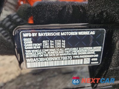 Zdjęcie 12 z 12 samochodu: 2022 BMW 530 I VIN:WBA53BH08NWX78870 - miniatura