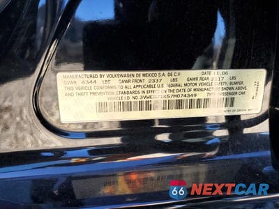 Zdjęcie 12 z 12 samochodu: 2007 VOLKSWAGEN JETTA WOLFSBURG VIN:3VWEG71K57M074349 - miniatura