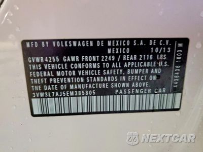 Zdjęcie 12 z 13 samochodu: 2014 VOLKSWAGEN JETTA TDI VIN:3VW3L7AJ5EM385805 - miniatura