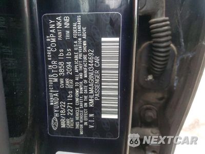 Zdjęcie 12 z 12 samochodu: 2022 HYUNDAI ELANTRA SEL VIN:KMHLM4AG8NU344692 - miniatura