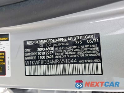 Zdjęcie 12 z 12 samochodu: 2021 MERCEDES-BENZ C 300 VIN:W1KWF8DB4MR651044 - miniatura