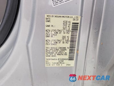 Zdjęcie 13 z 13 samochodu: 2020 NISSAN NV 3500 HD S VIN:5BZBF0AA0LN850068 - miniatura