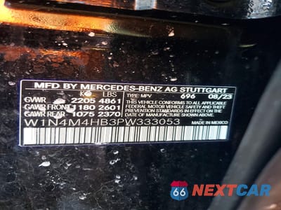 Zdjęcie 12 z 12 samochodu: 2023 MERCEDES-BENZ GLB 250 4MATIC VIN:W1N4M4HB3PW333053 - miniatura