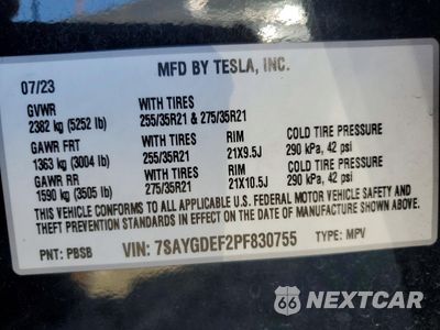Zdjęcie 13 z 13 samochodu: 2023 TESLA MODEL Y VIN:7SAYGDEF2PF830755 - miniatura