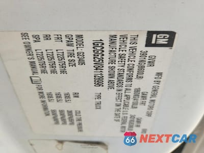 Zdjęcie 13 z 13 samochodu: 2004 CHEV EXPRESS G2500 VIN:1GCGG25V841128996 - miniatura