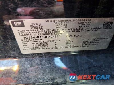 Zdjęcie 13 z 13 samochodu: 2016 CADILLAC ESCALADE ESV PREMIUM VIN:1GYS4JKJ0GR424674 - miniatura