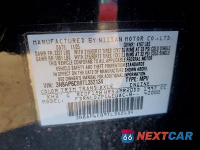 Zdjęcie 14 z 14 samochodu: 2026 NISSAN KICKS SV VIN:3N8AP6CB9TL352134 - miniatura